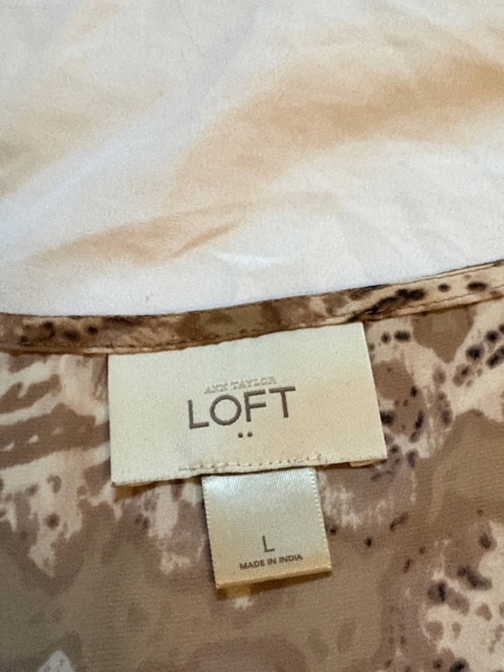 LOFT Brown Ruffle Sleeveless Top - Picture 2 of 3
